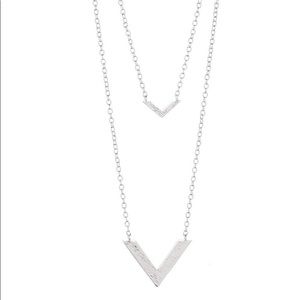 Gorjana Knox V Double Pendant Necklace